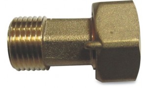 Wasserzähler Anschlußverschraubung  3/4" Überwurf 1/2" AG