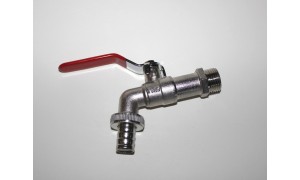 Messing Kugelauslaufhahn 1/2'' x 12 mm (vernickelt)